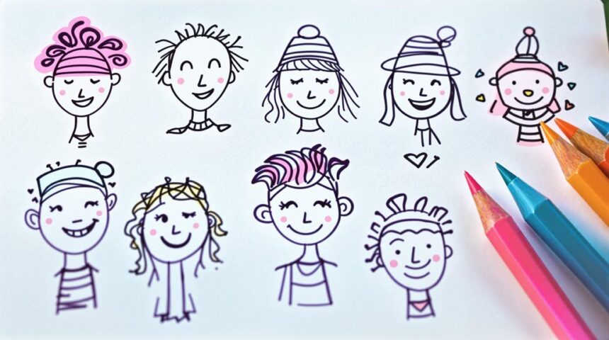 simple doodle people concepts