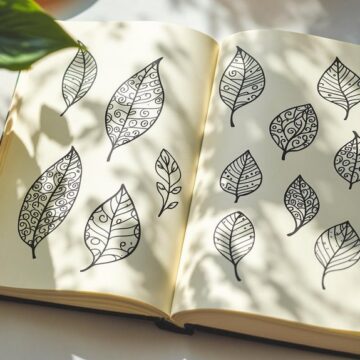 simple leaf doodle ideas