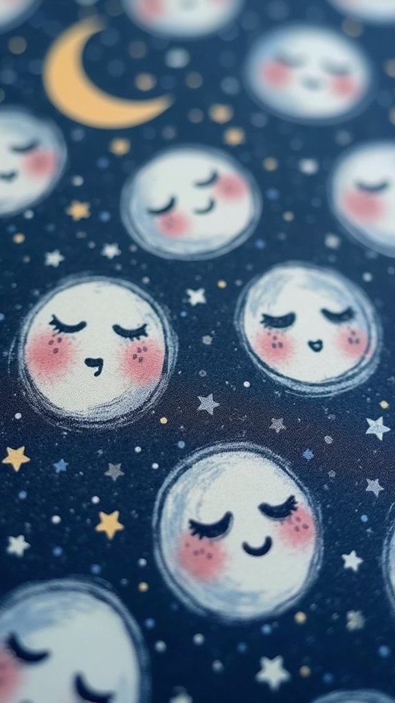 sleepy moon kawaii doodle