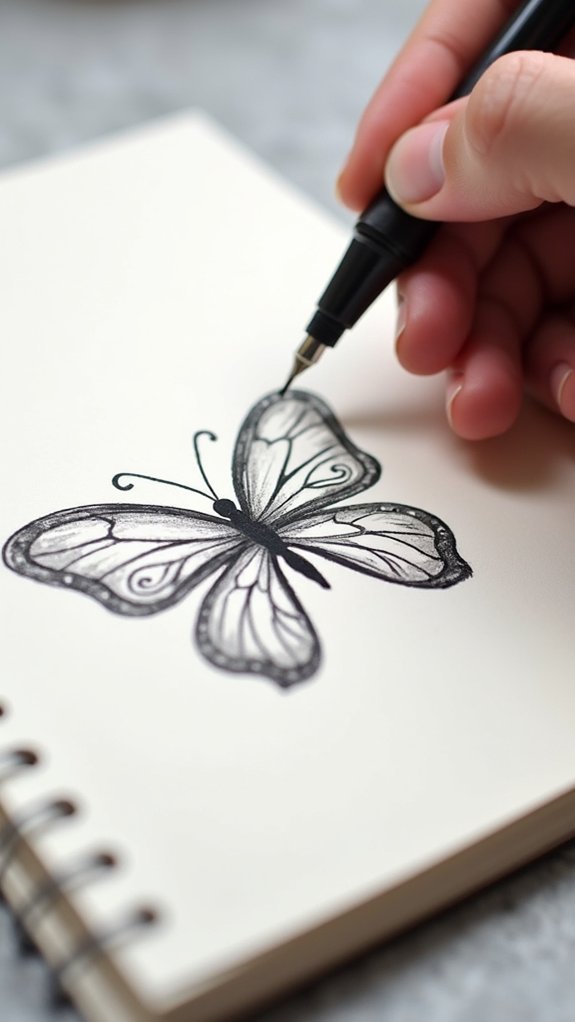 symmetrical butterfly wing design