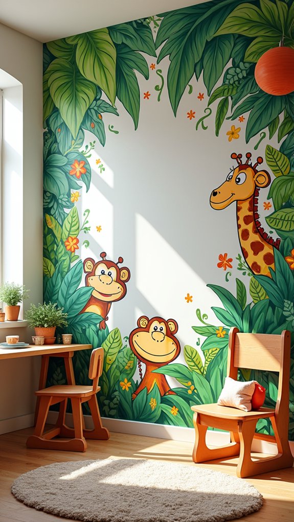 themed interactive doodle walls