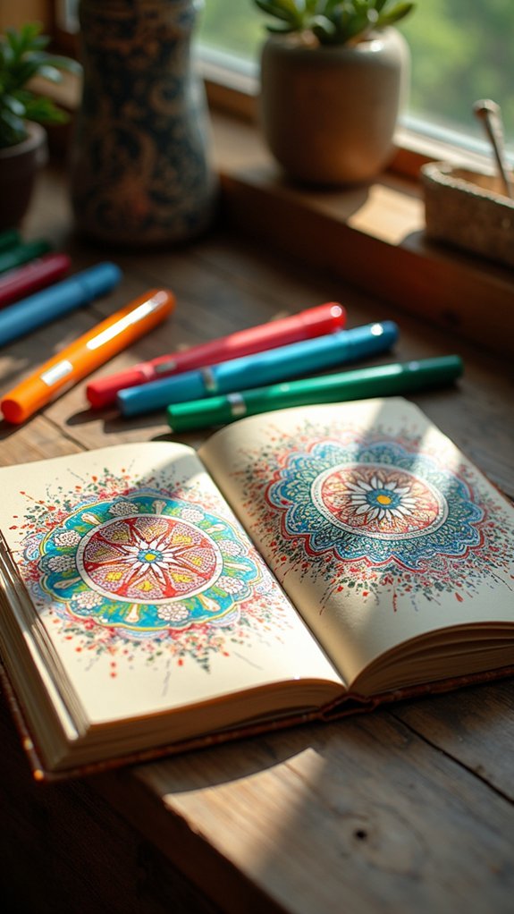 therapeutic mandala doodling art