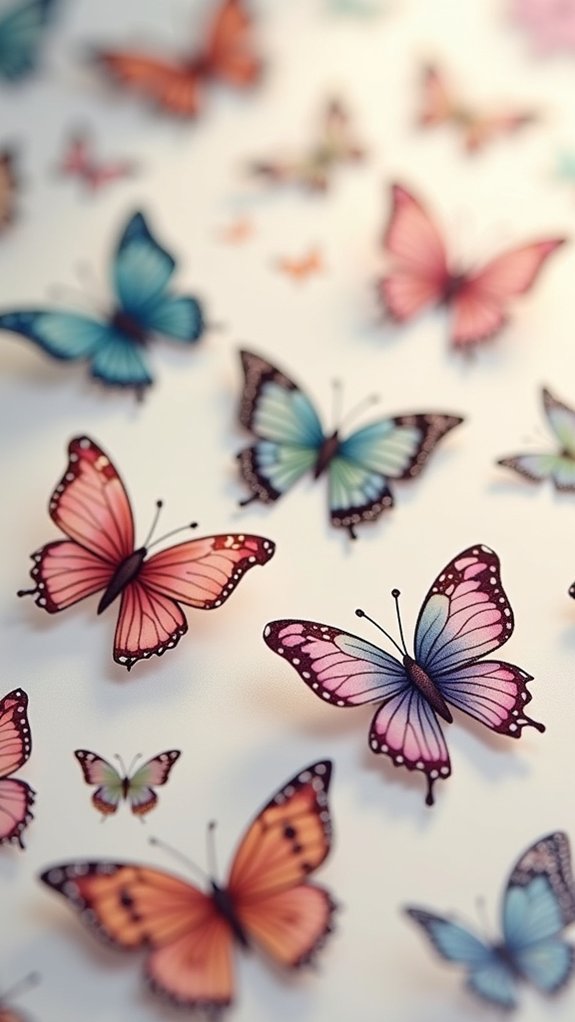 vibrant personalized butterfly tattoos