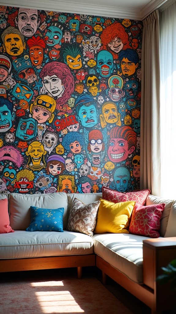 vibrant pop culture collage