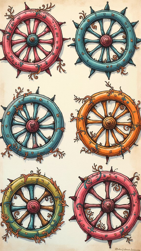 wagon wheel doodle designs