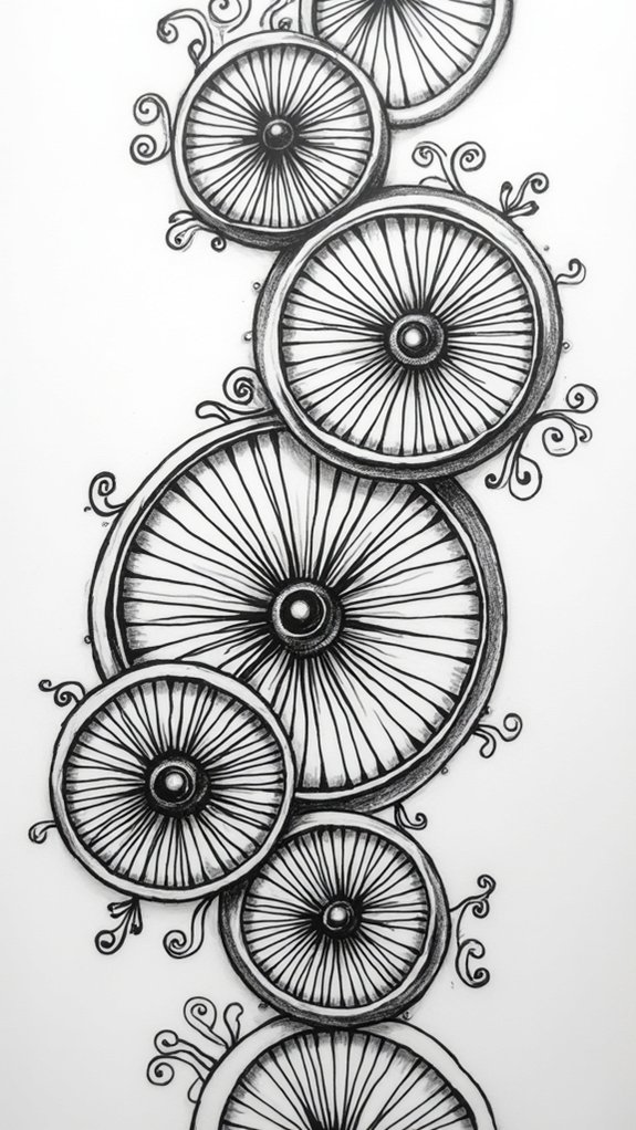 wagon wheels with decorative elements