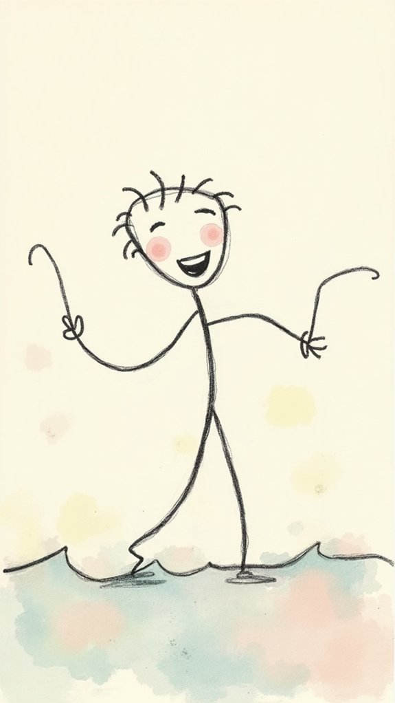 waving doodle character creation