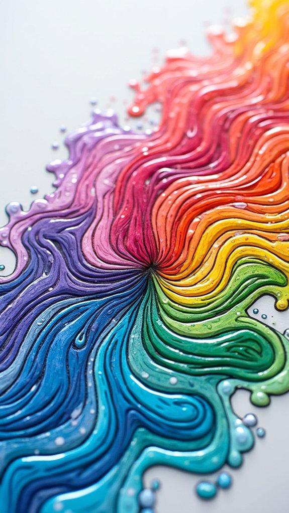 wavy rainbow doodle designs