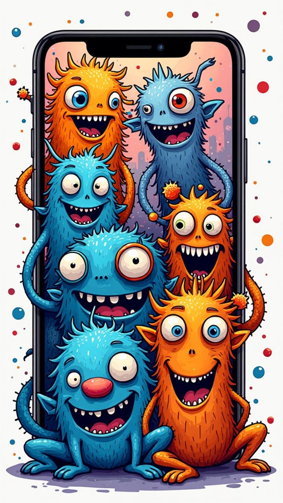 whimsical creatures with personality