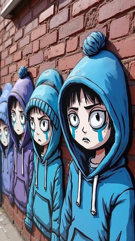 whimsical oversized hoodie emotions