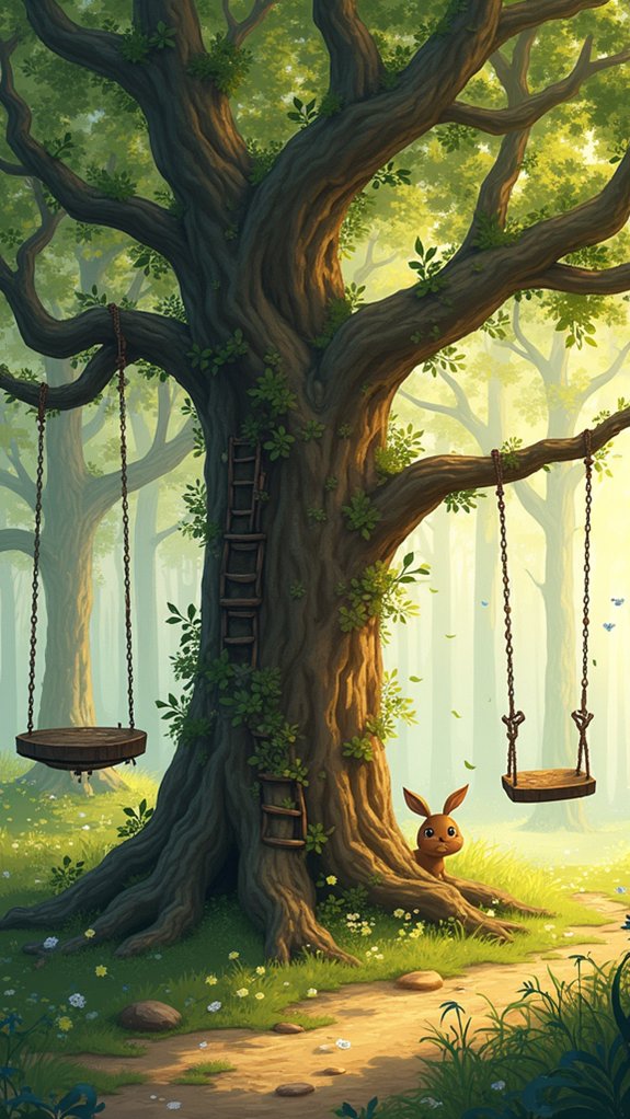 whimsical tree adventure nostalgia