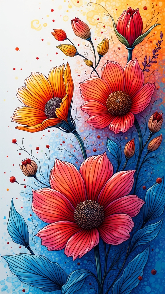 abstract floral creativity unleashed