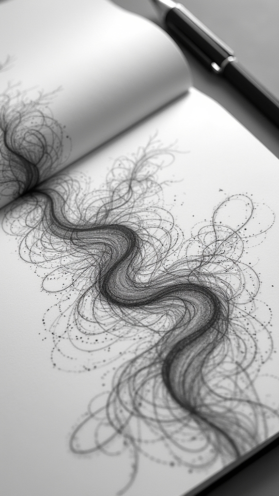 abstract patterns and mark making