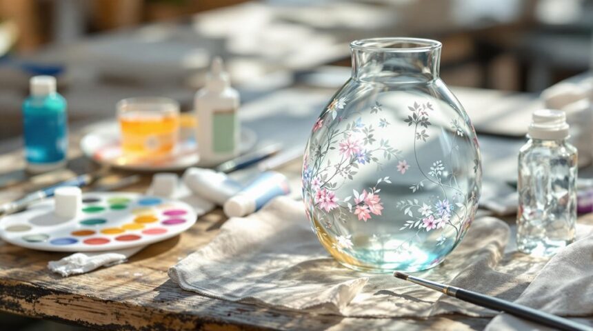 acrylic paint glass application