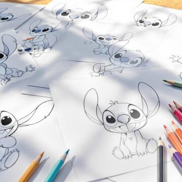 adorable stitch coloring pages