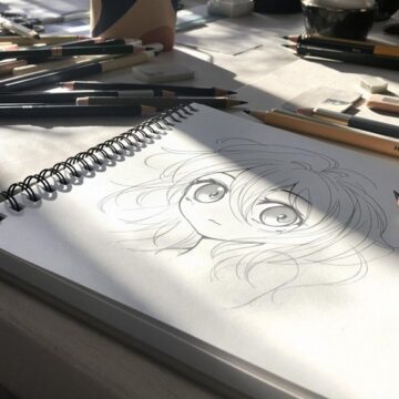 anime character pencil art
