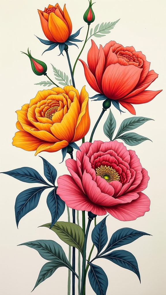 art deco rose design
