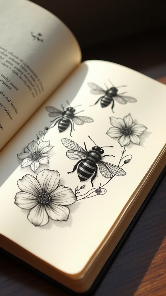 bees flowers symbolism nature
