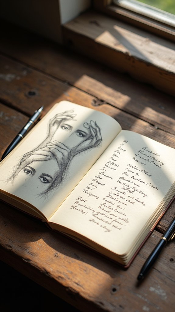 blend sketches with notes