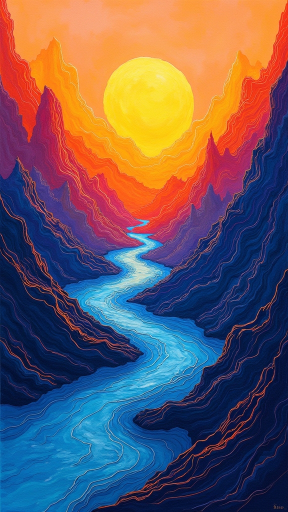 bold abstract color landscapes