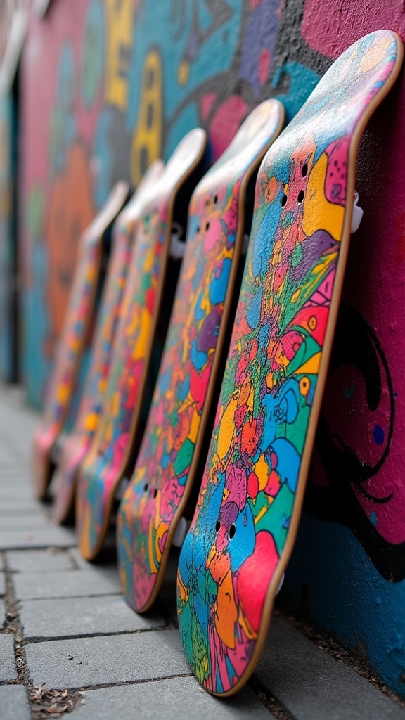 bold artistic skateboard designs