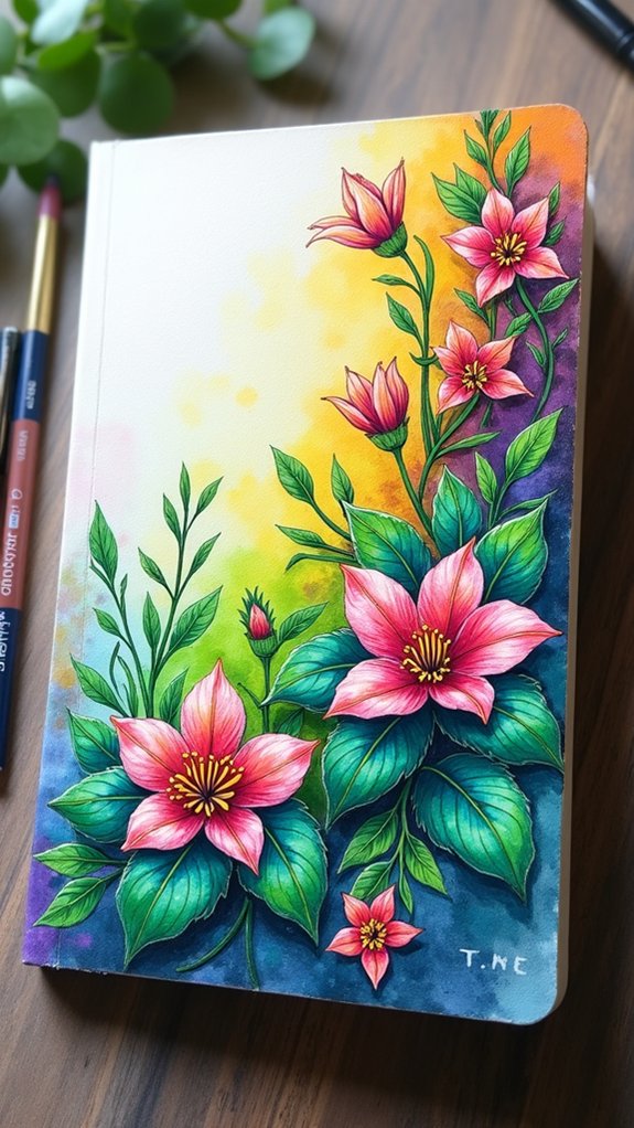 bold botanical brush strokes