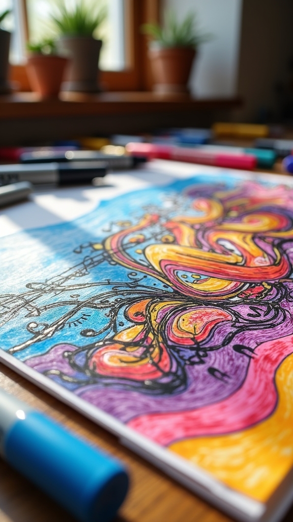bold colorful music art