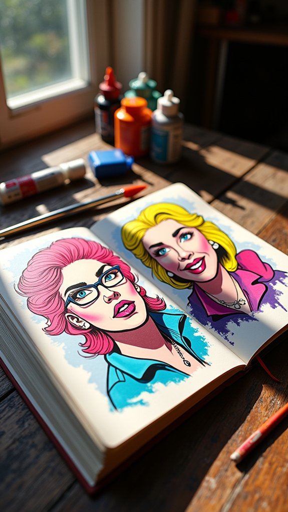 bold colorful pop art