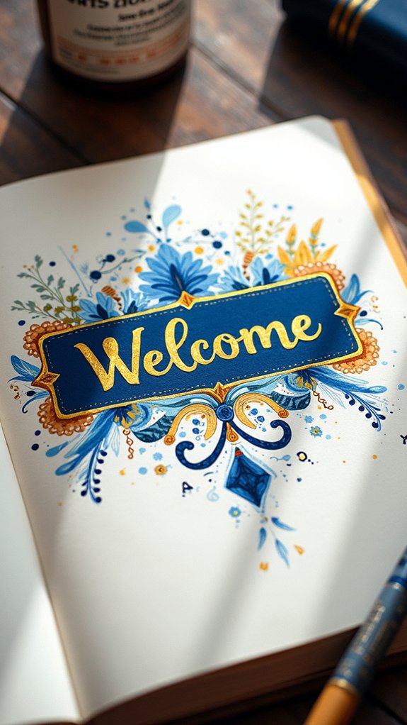bold colorful title banner
