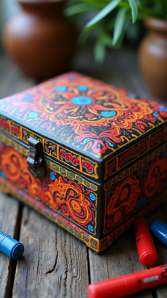 bold floral trinket box