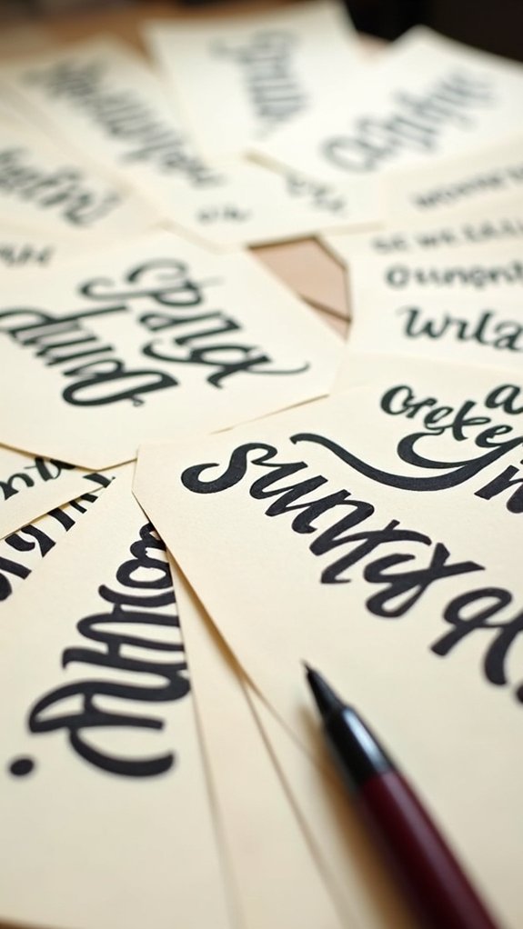 bold minimalist modern lettering