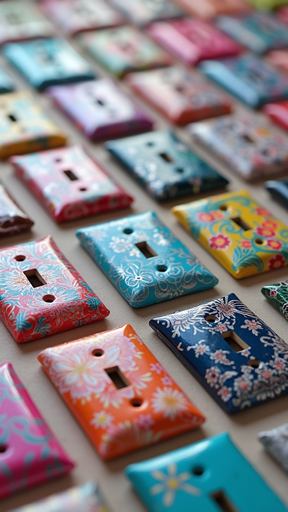 bold patterned light switch covers