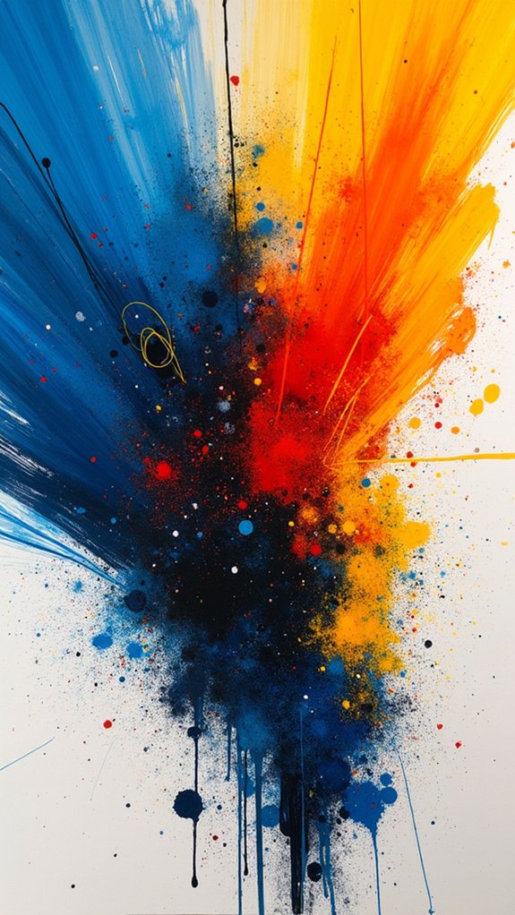 bold vibrant textured expression