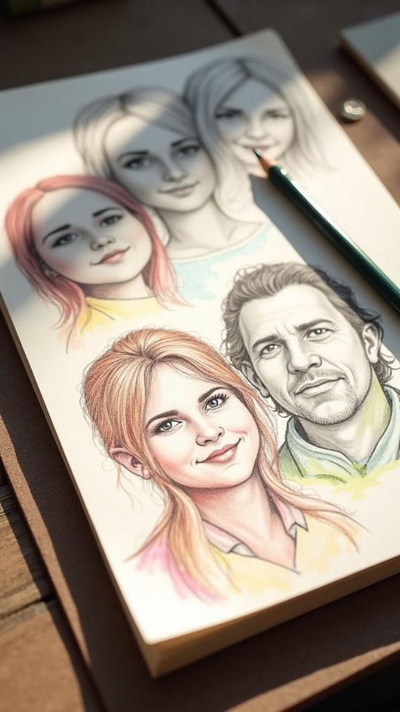 capture unique personalities sketching