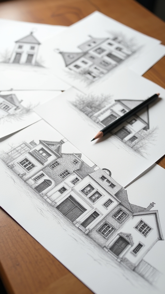 characterful architectural street houses