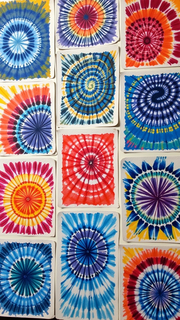 classic tie dye color palette