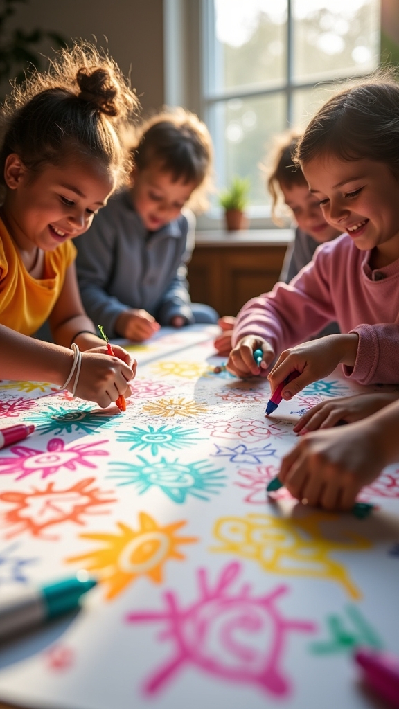 collaborative doodle art project