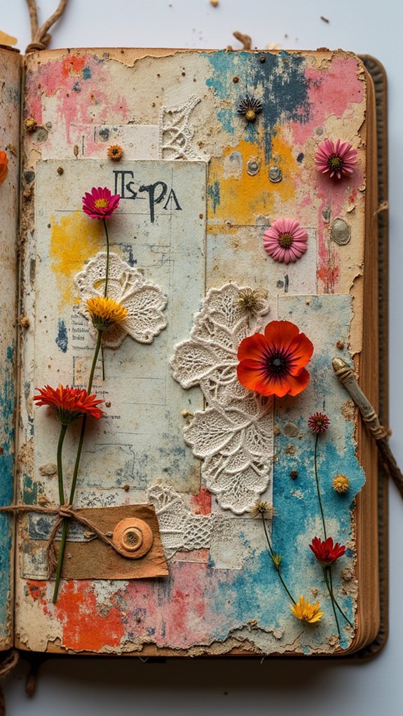 collage with found materials