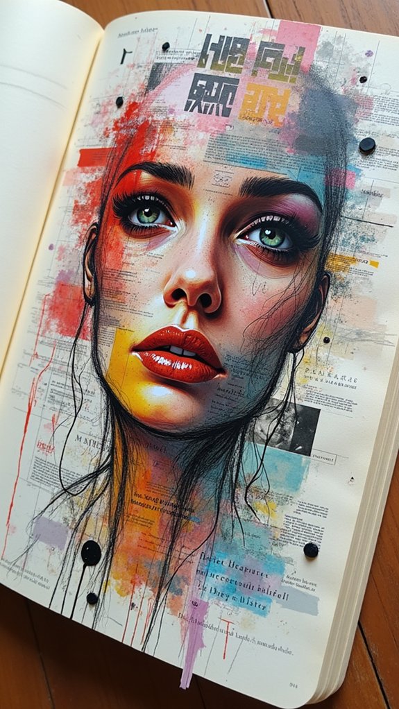 collage with layered textures