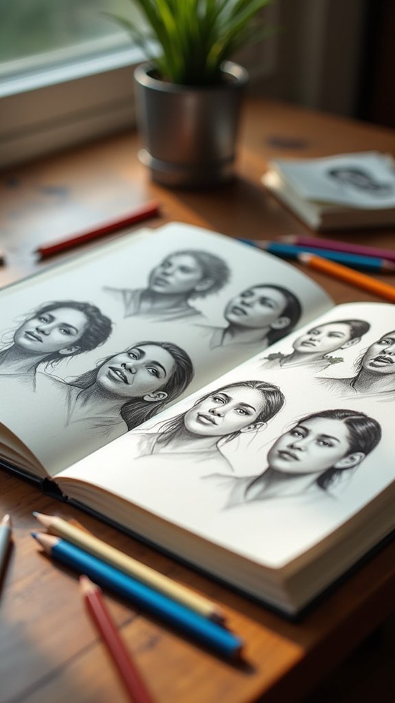 colored pencil portrait highlights