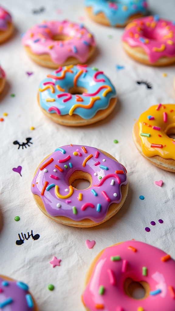 colorful donut drawing fun