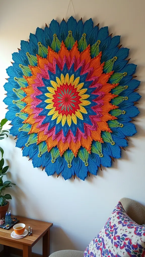 colorful mandala wall art