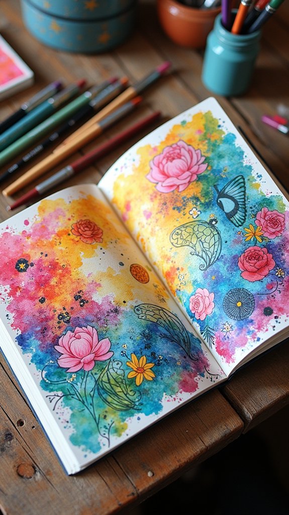 colorful mixed media exploration