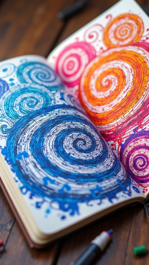colorful spiral sketching fun