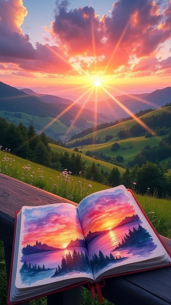 colorful sunset landscape techniques