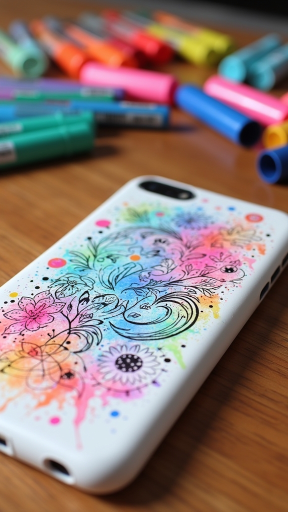 colorful textured phone case design