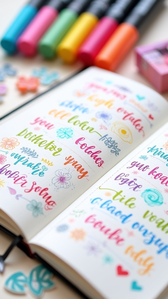 colorful versatile bullet journaling