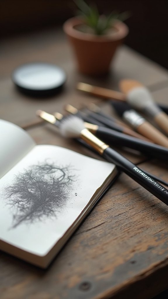 colorless brush smooths edges
