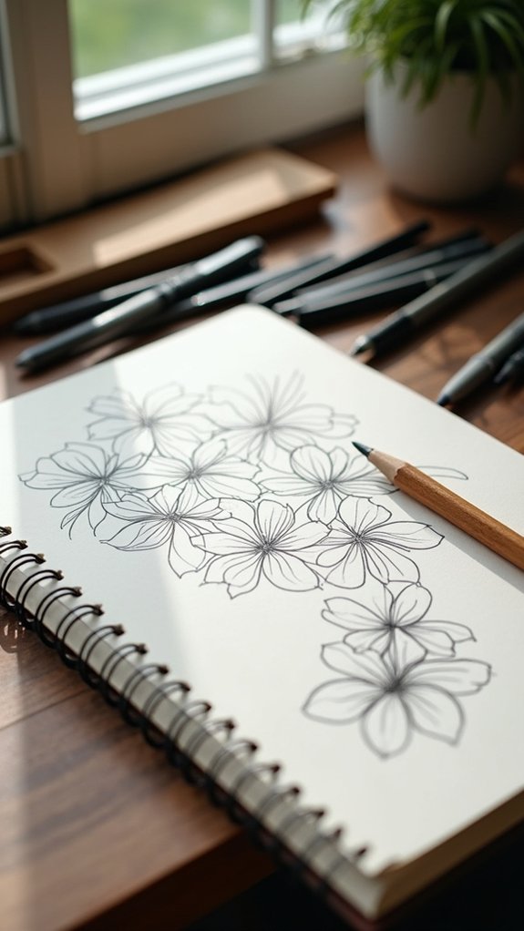 continuous line sketching benefits
