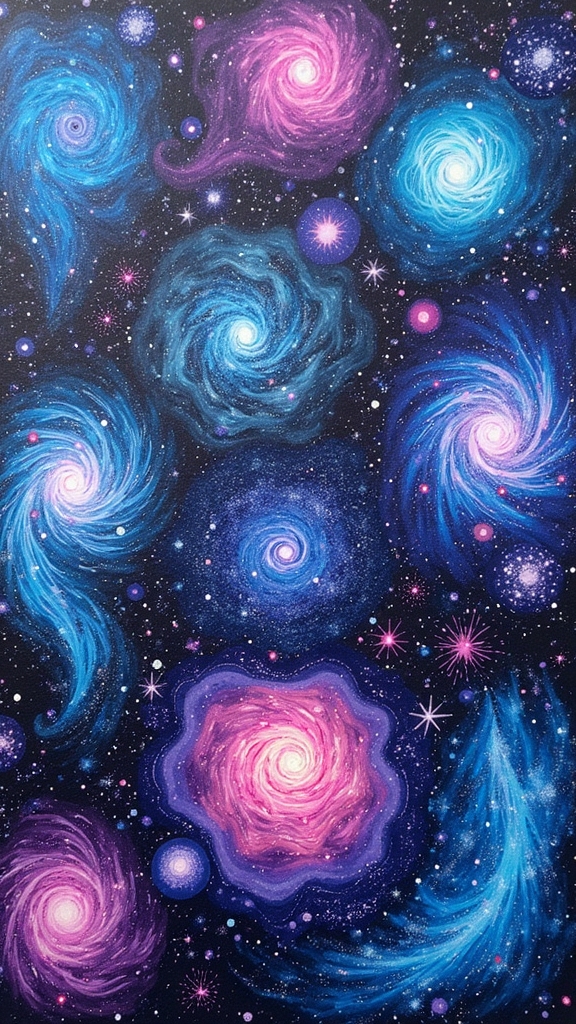 cosmic galaxy art creation